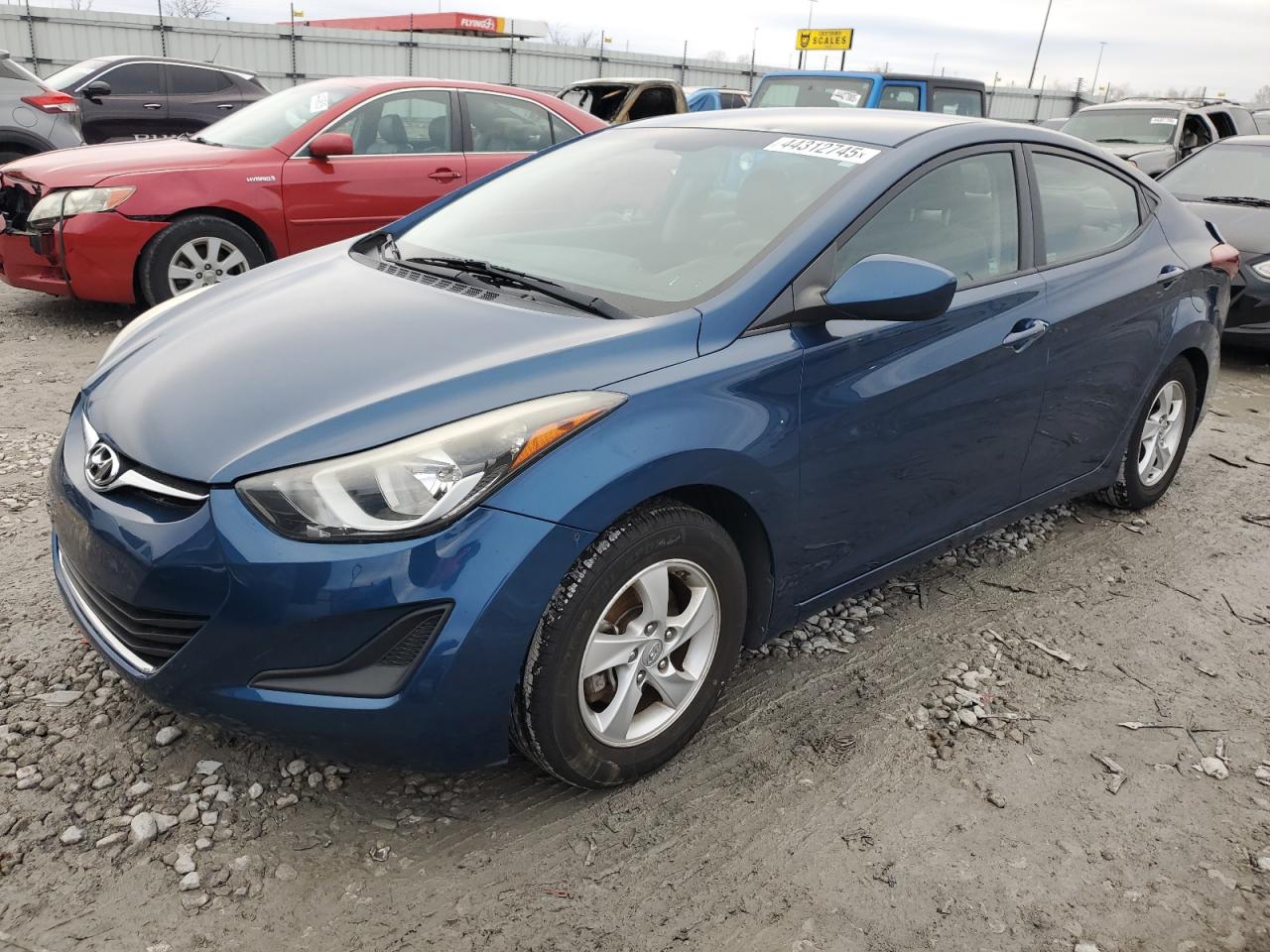 2014 Hyundai Elantra SE, VIN KMHDH4AE1EU193931 — Rear end