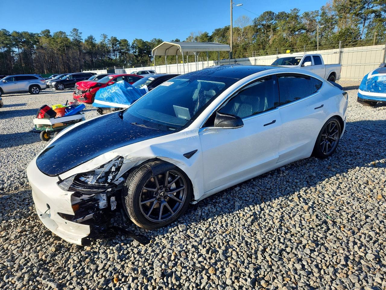 2019 Tesla Model 3 Mid Range, VIN 5YJ3E1EA8KF331614 — Перед