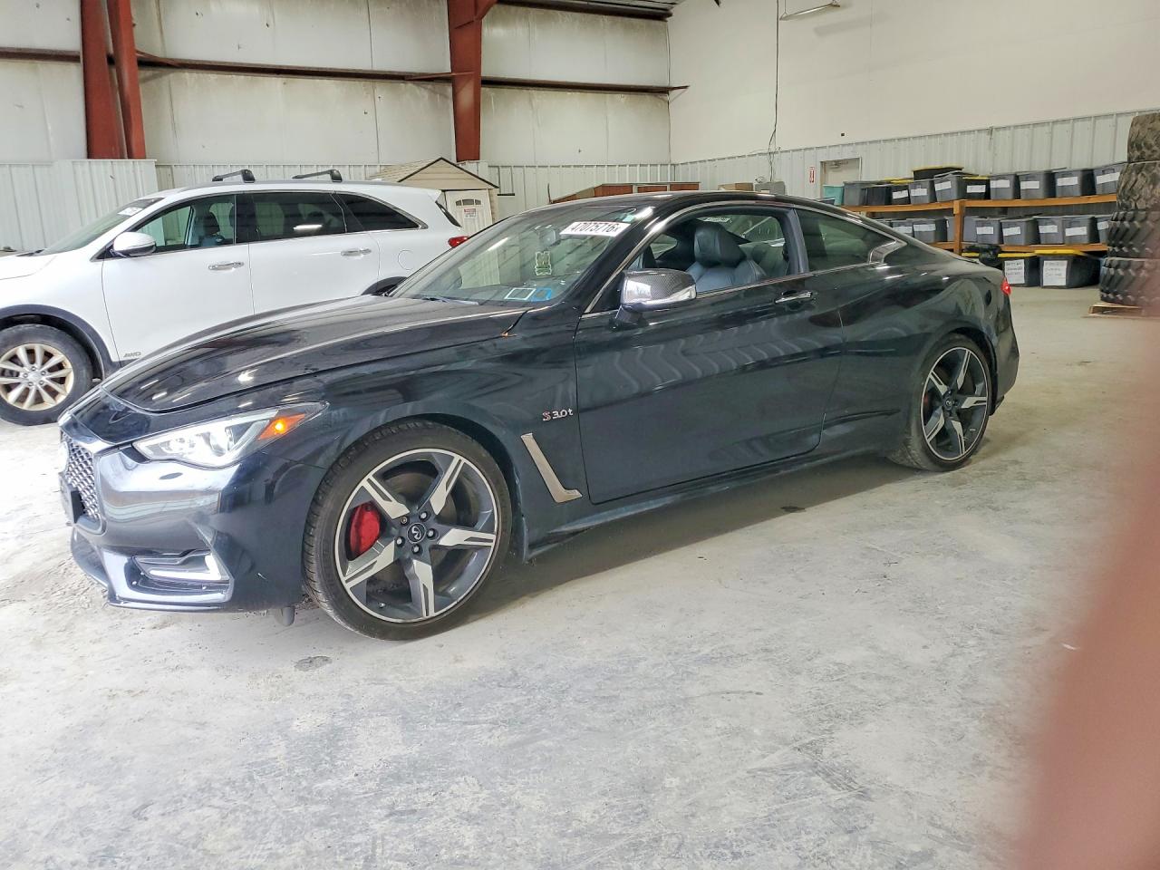 2018 Infiniti Q60 Red Sport 400, VIN JN1FV7EL7JM631171 — Side