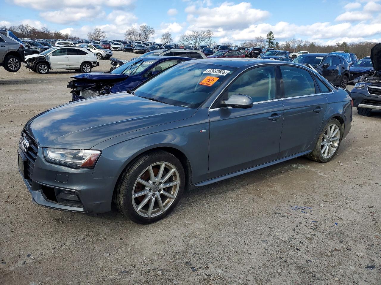 2014 Audi A4 Premium Plus, VIN WAUFFAFLXEN031960 — Engine fire