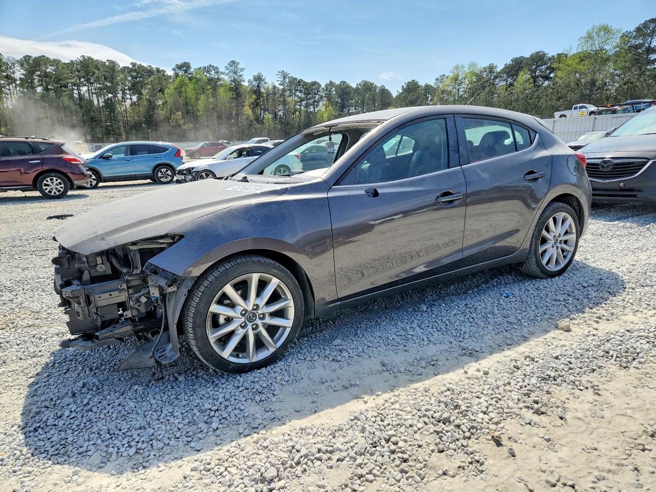2017 Mazda 3 Touring, VIN 3MZBN1L77HM152940 — Interior fire