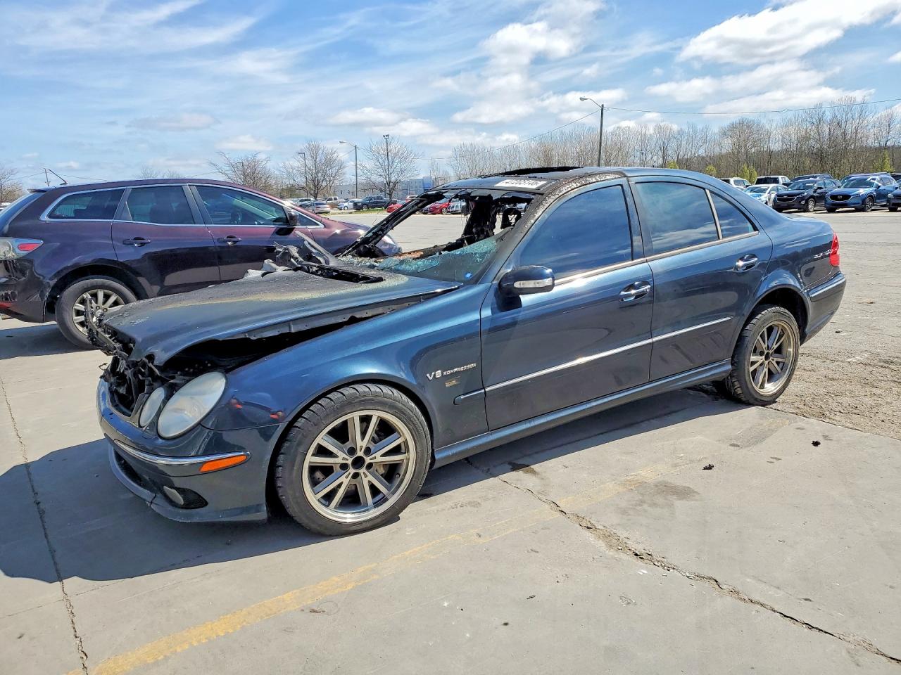2005 Mercedes-Benz E 55 AMG, VIN WDBUF76JX5A679512 — Interior fire