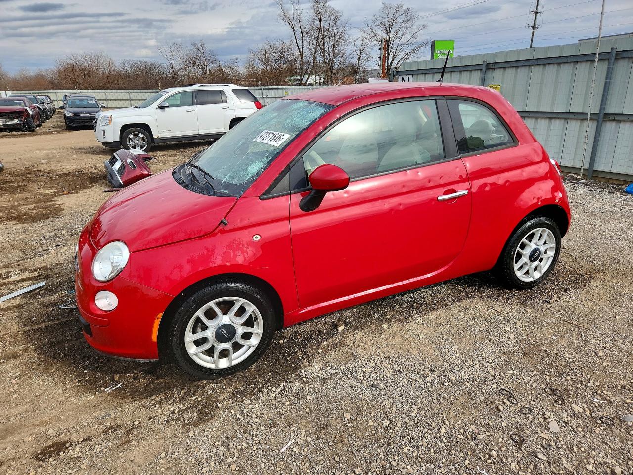 2012 FIAT 500 Pop, VIN 3C3CFFAR1CT264982 — Hail