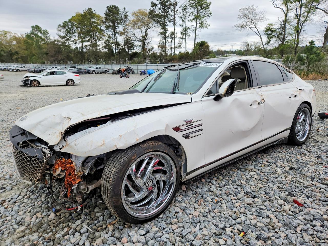 2023 Genesis G80 Sport, VIN KMTGB4SD6PU185336 — Side