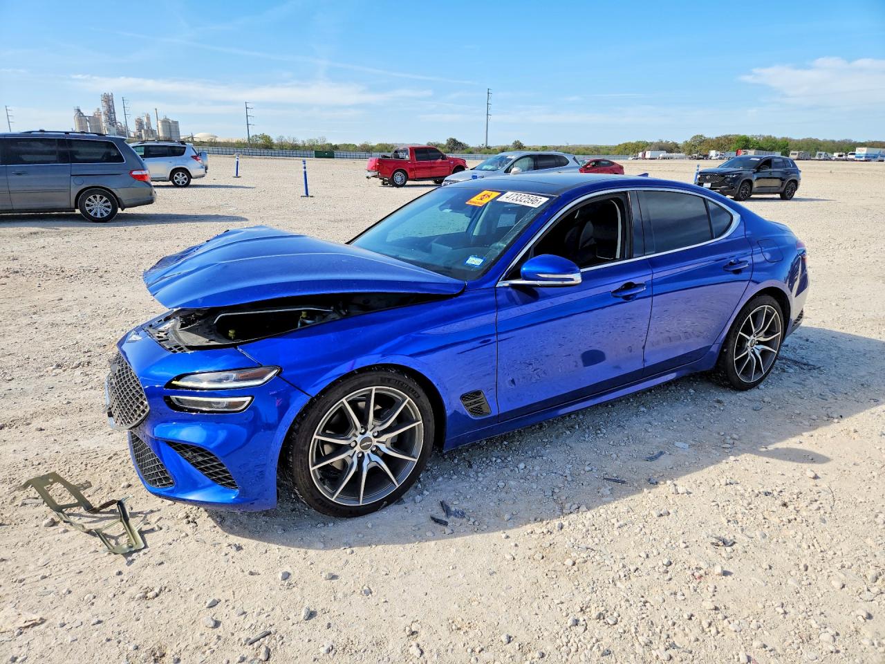 2022 Genesis G70 2.0T, VIN KMTG34TA8NU086676 — Front end