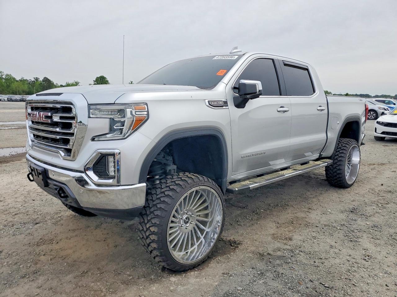 2021 GMC Sierra 1500 SLT, VIN 1GTU9DED2MZ277258 — Rear end