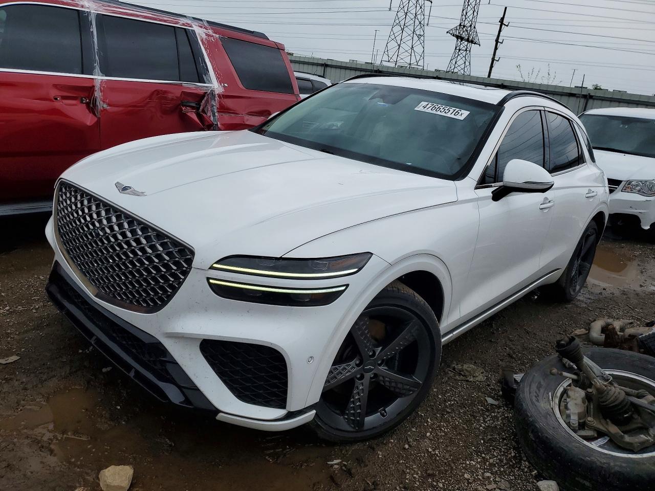 2022 Genesis GV70 Sport, VIN KMUMCDTC2NU057352 — Rear end