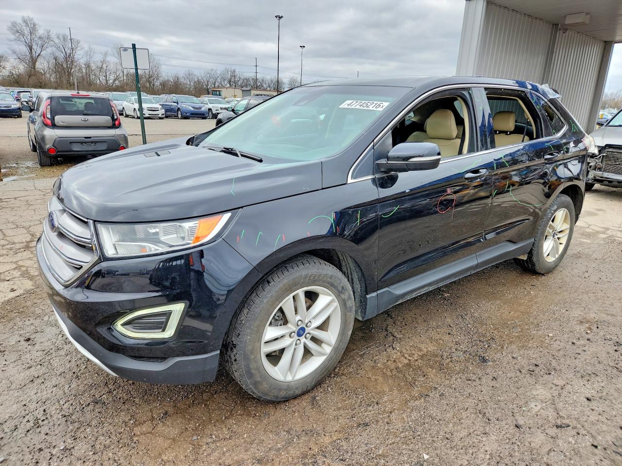 2018 Ford Edge SEL, VIN 2FMPK3J92JBC27788 — Hail