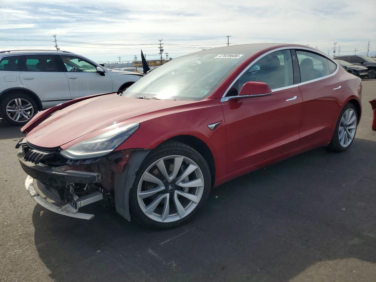 2018 Tesla Model 3 Long Range Battery, VIN 5YJ3E1EA2JF049242 — Front end