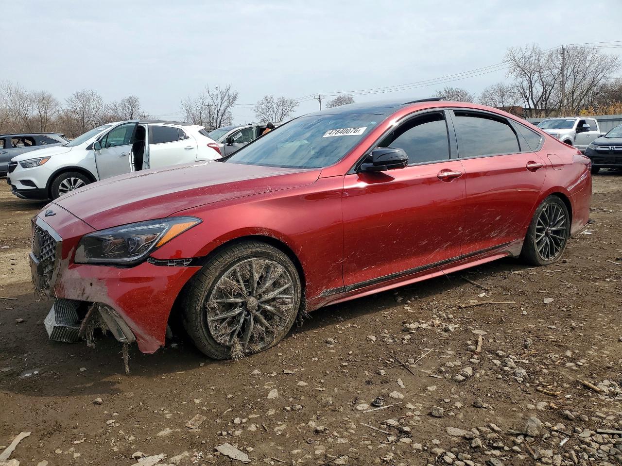 2020 Genesis G80 Sport, VIN KMTFN4JBXLU323960 — Front end