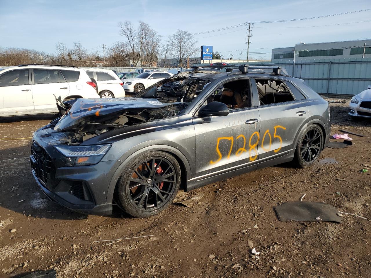 2020 Audi SQ8 Prestige, VIN WA1CWAF11LD021514 — Вандализм