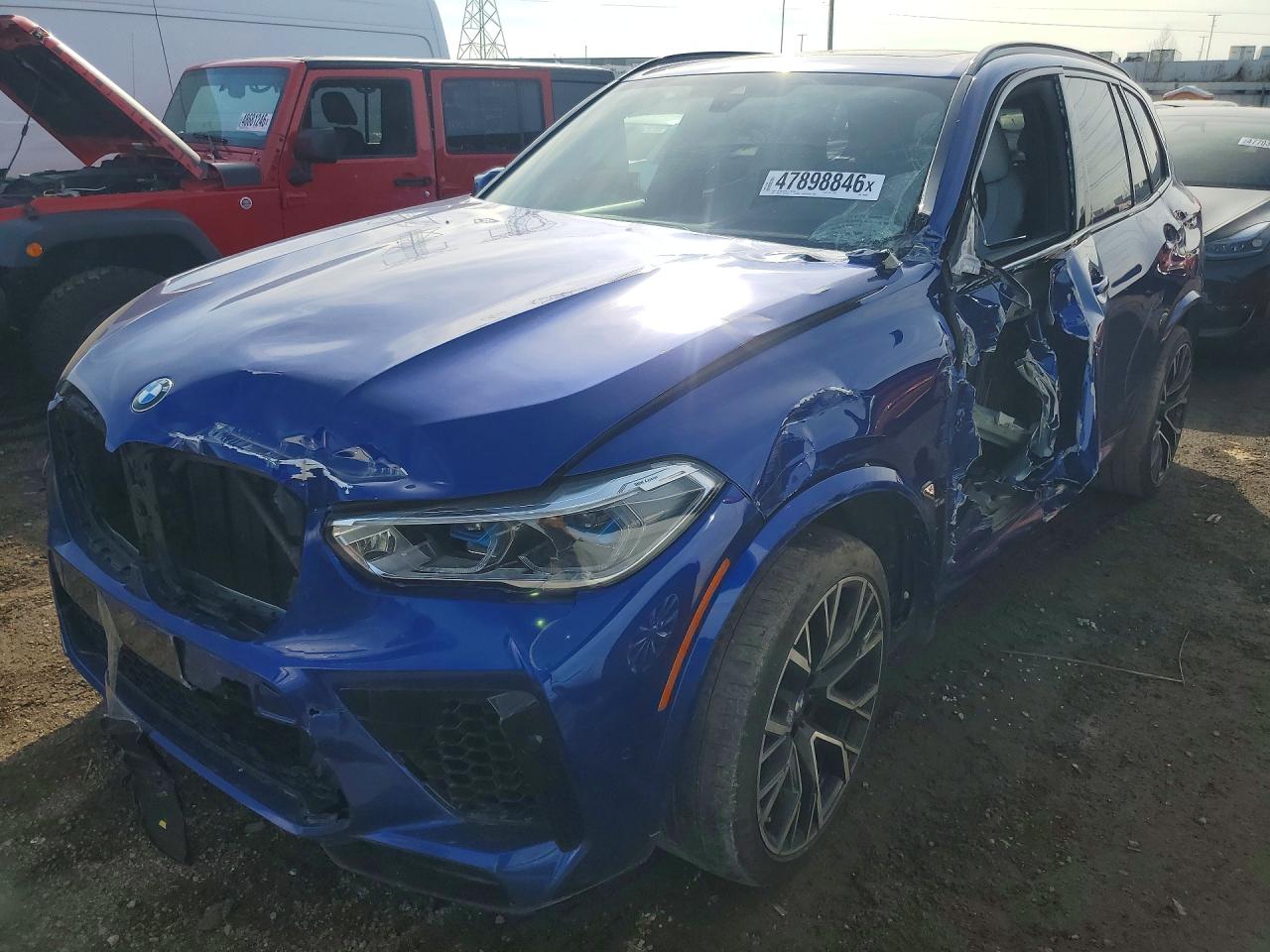 2021 BMW X5 M, VIN 5YMJU0C06M9F60556 — Side