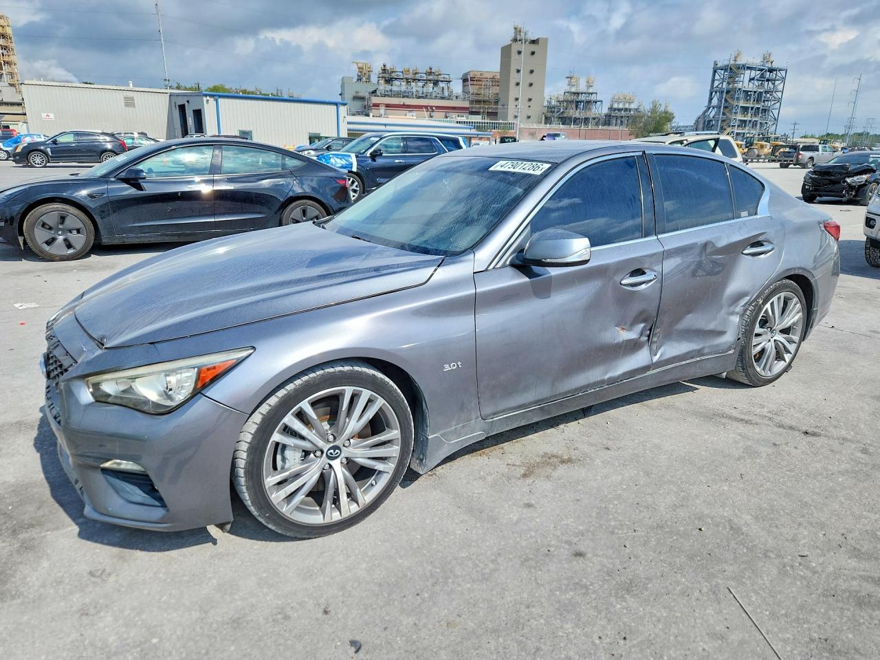 2018 Infiniti Q50 Luxe, VIN JN1EV7AP9JM361252 — Auction photo 1 of 12