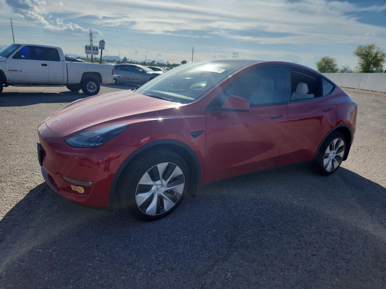 2022 Tesla Model Y Long Range, VIN 7SAYGDEE9NF558225 — Vandalism