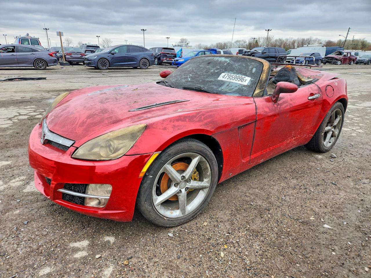 2007 Saturn Sky, VIN 1G8MB35B57Y105307 — Пожар