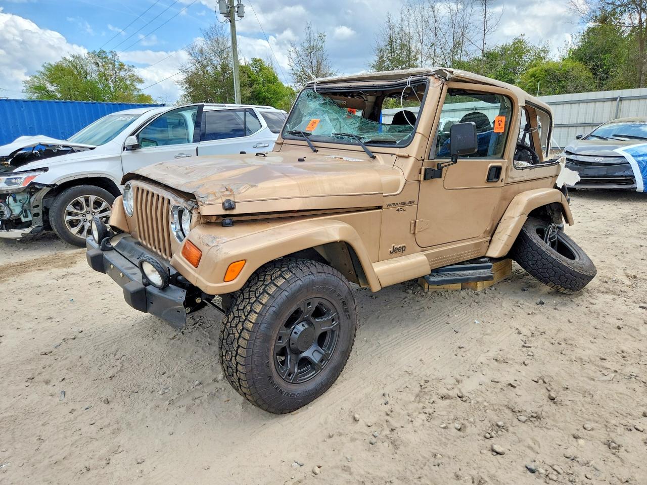 1999 Jeep Wrangler Sahara, VIN 1J4FY49S4XP450485 — Rollover