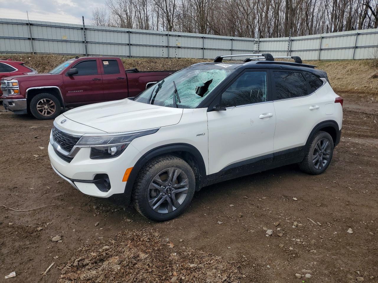2021 Kia Seltos S, VIN KNDEUCAA8M7155752 — Rear end