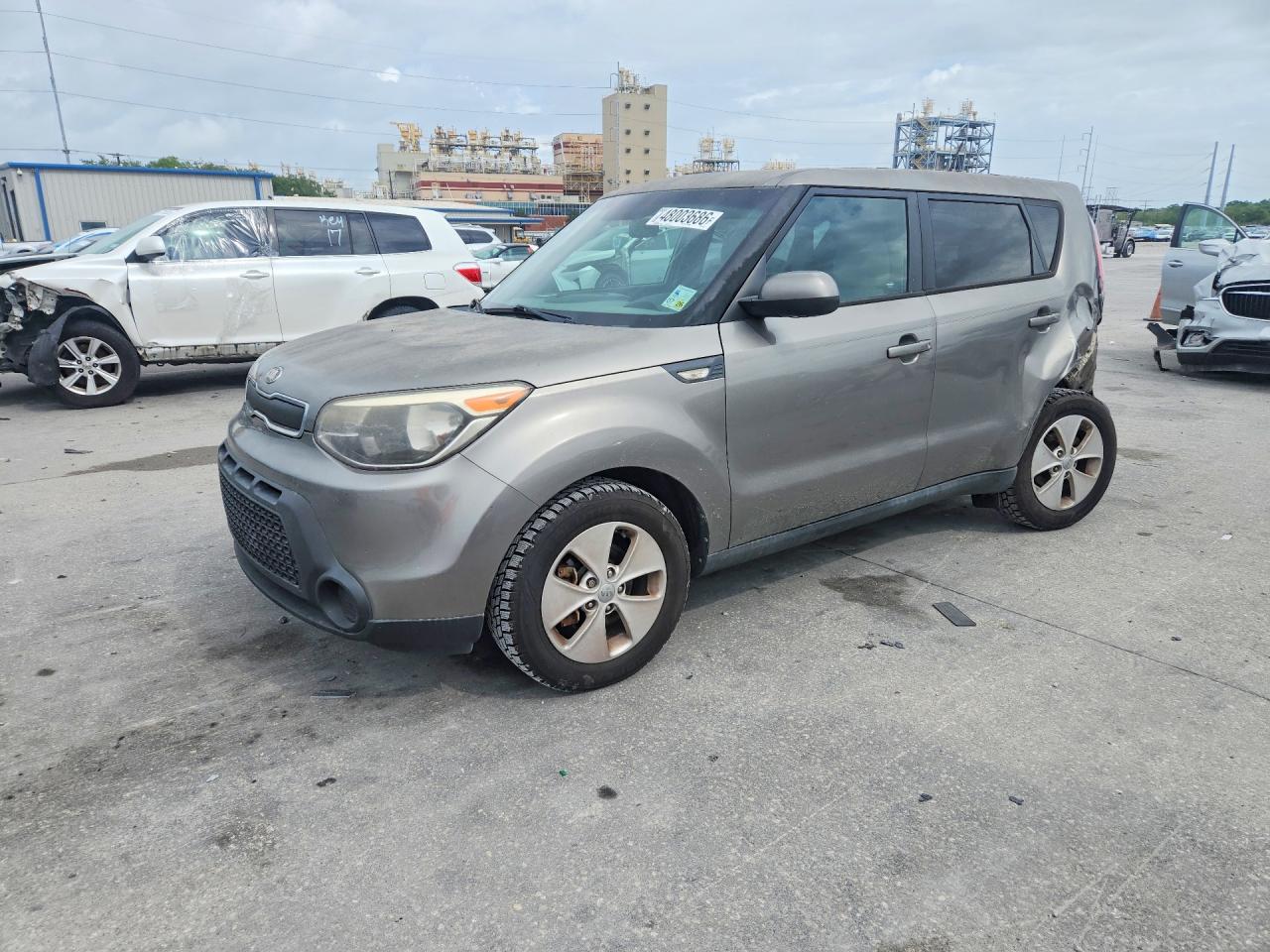 2014 Kia Soul, VIN KNDJN2A23E7027113 — Rear end