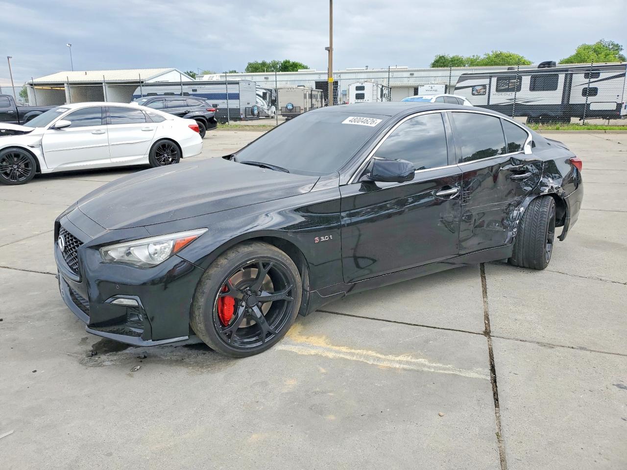 2018 Infiniti Q50 Red Sport 400, VIN JN1FV7AR8JM480495 — Фото с аукциона 1 of 4