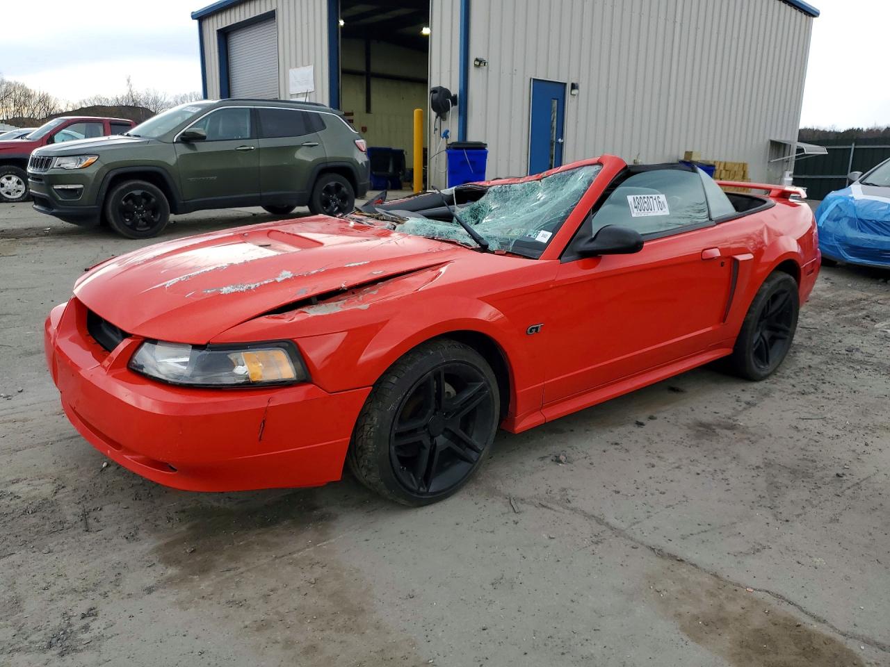 2001 Ford Mustang GT Deluxe, VIN 1FAFP45X81F237116 — Front end