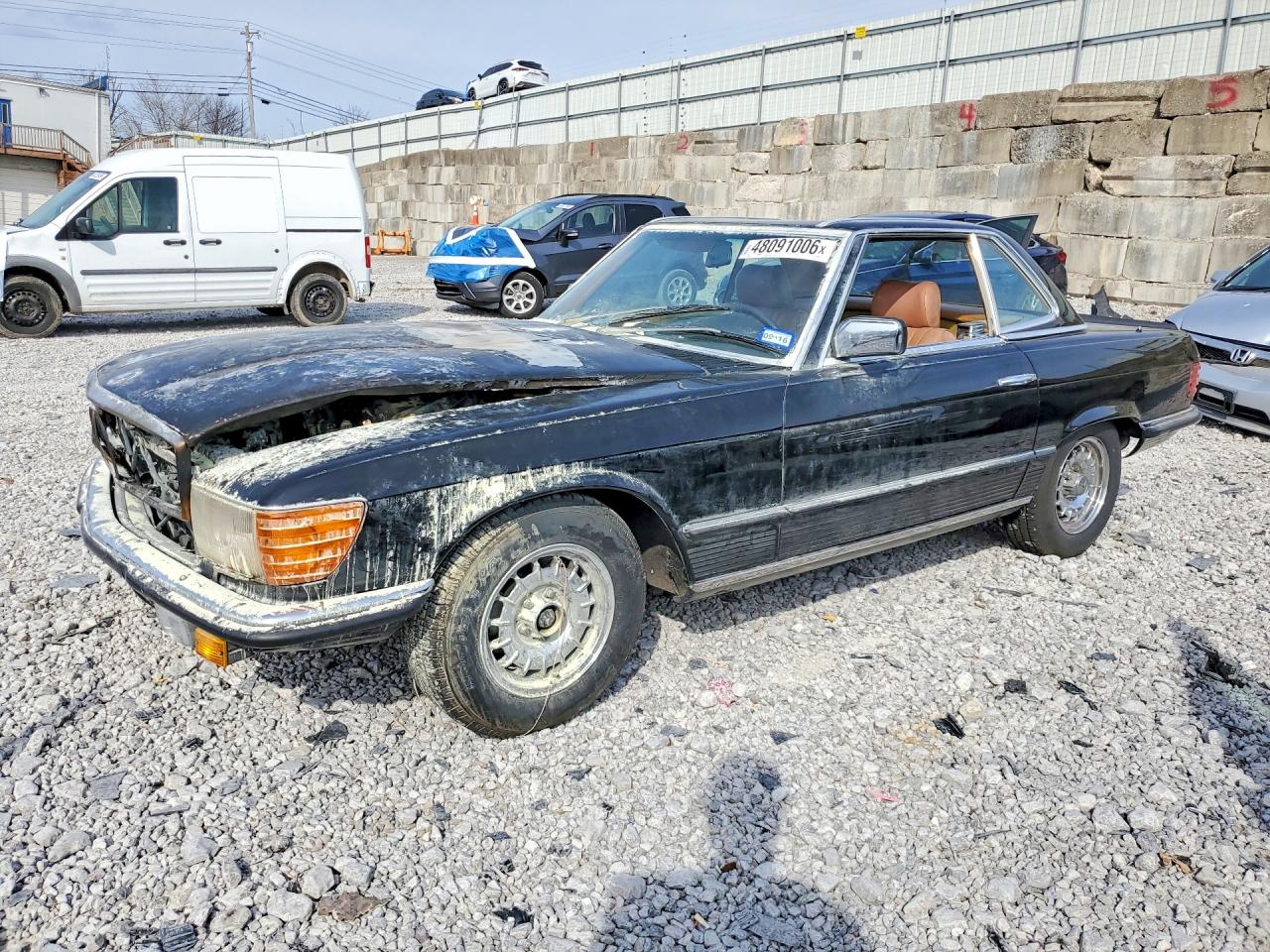1984 Mercedes-Benz 500, VIN WDB1070461A008838 — Engine fire