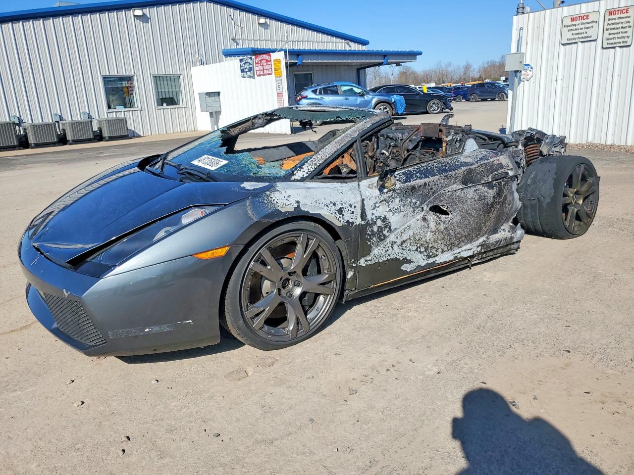 2007 Lamborghini Gallardo, VIN ZHWGU22T37LA04553 — Пожар