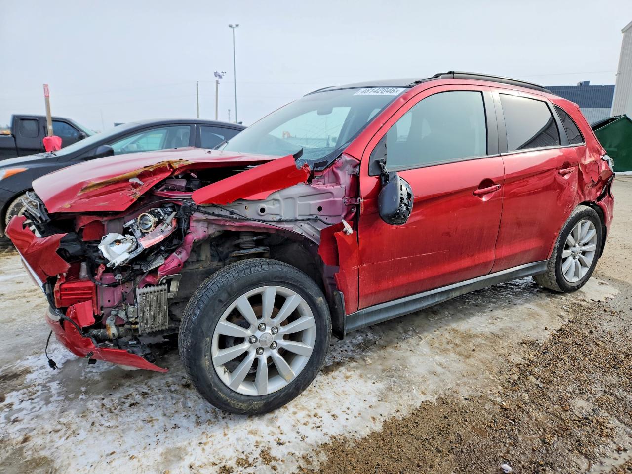 2011 Mitsubishi Outlander Sport GT, VIN JA4AJ4AU2BZ606290 — Front end
