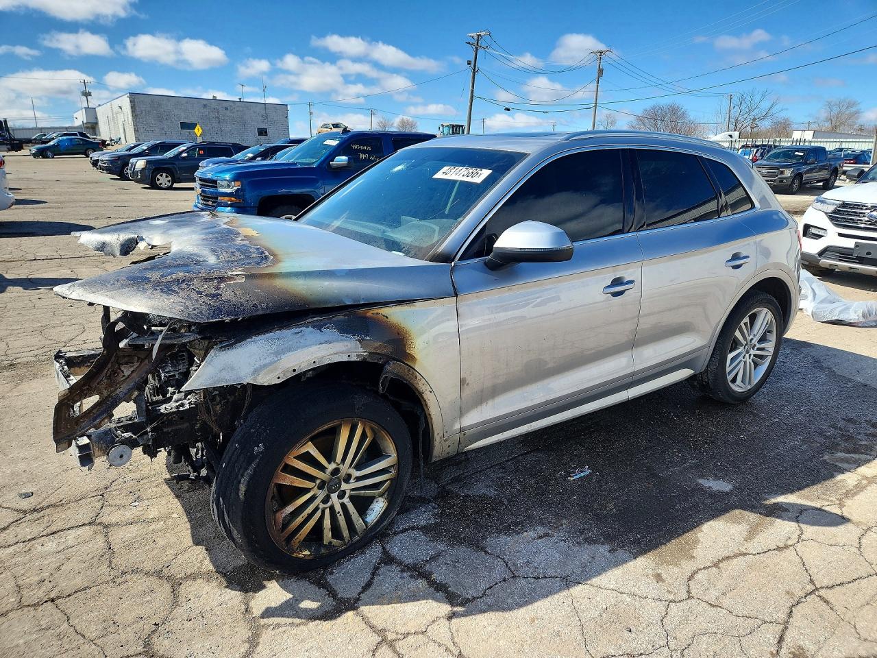 2019 Audi Q5 Premium Plus, VIN WA1BNAFY5K2039892 — Engine fire