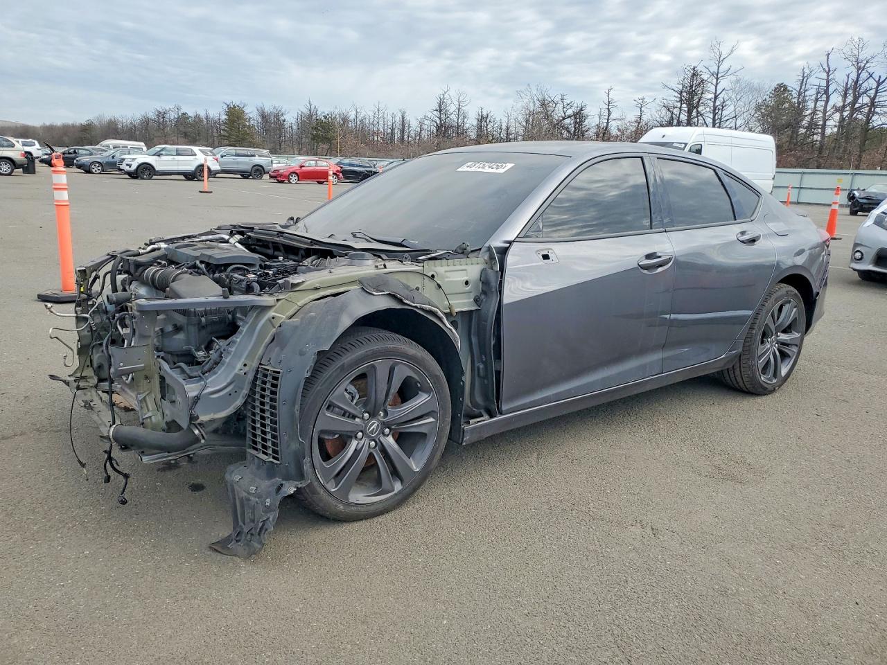 2022 Acura TLX w/A-Spec Package, VIN 19UUB5F51NA004380 — Stripped