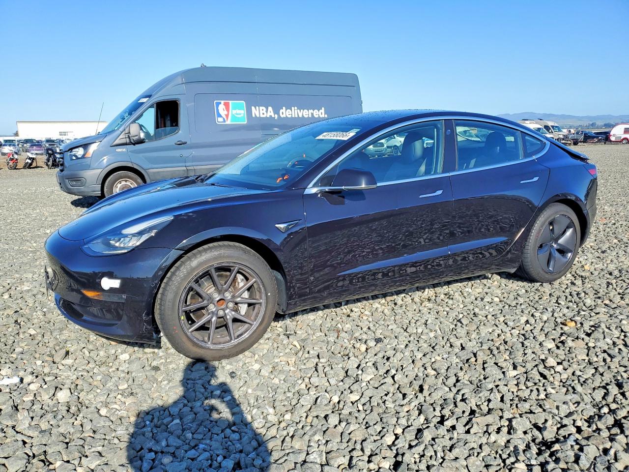 2018 Tesla Model 3 Long Range Battery, VIN 5YJ3E1EA2JF070978 — Rear end
