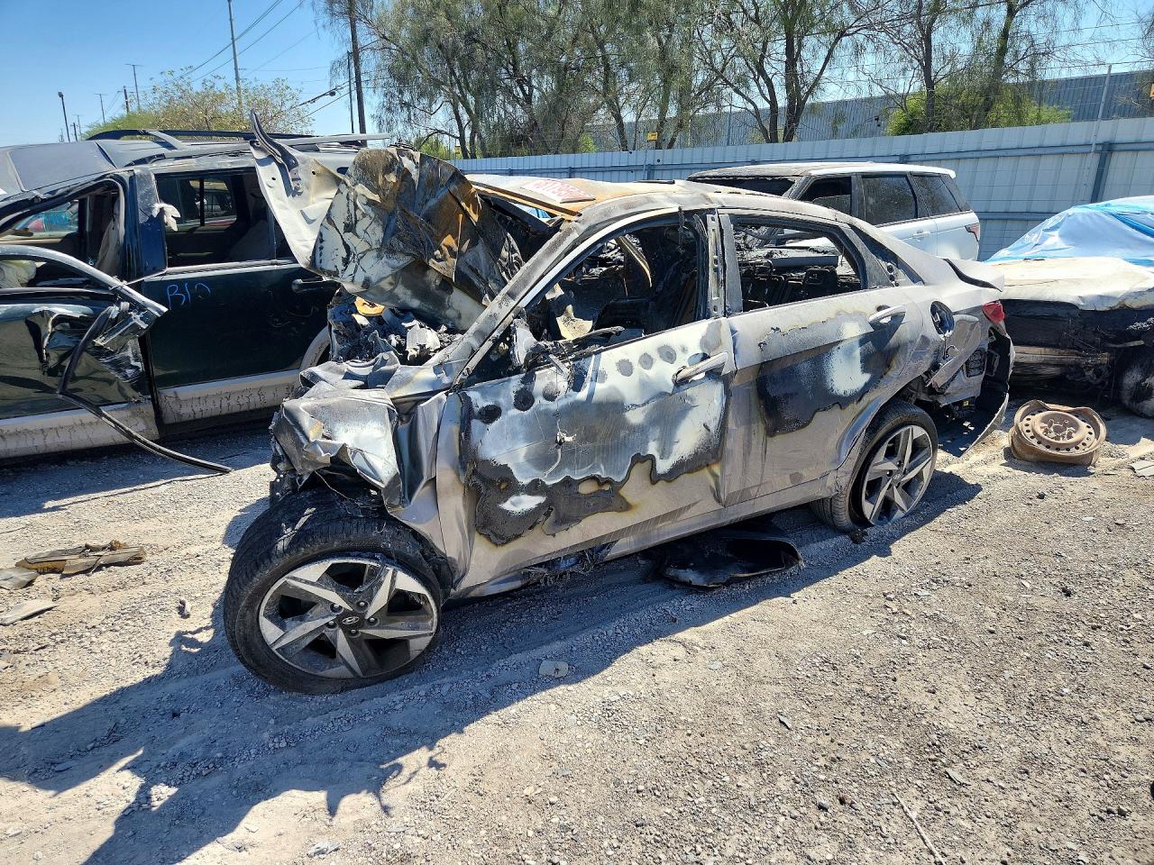 2023 Hyundai Elantra Limited, VIN KMHLN4AJ1PU066326 — Burn