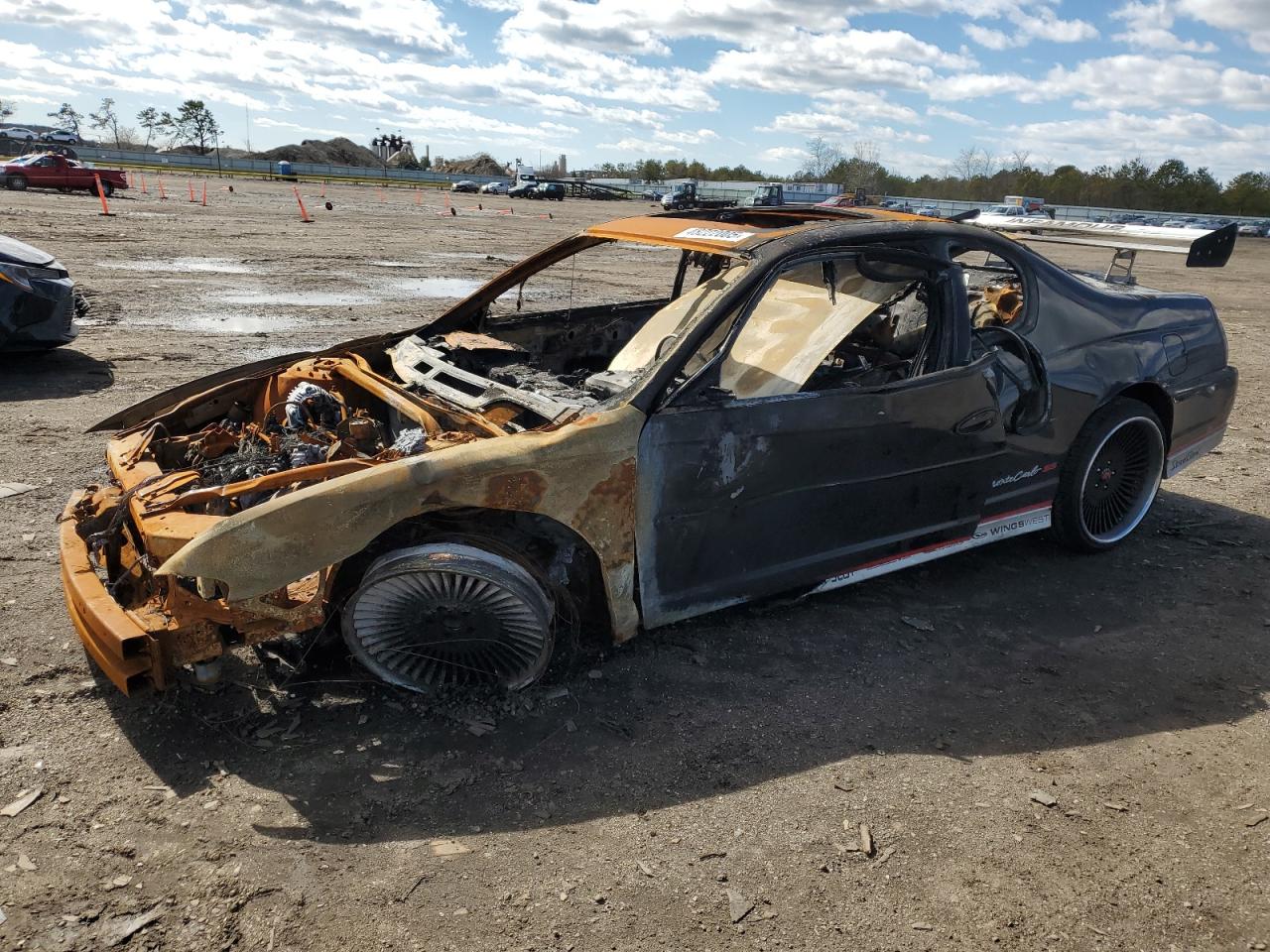 2002 Chevrolet Monte Carlo SS, VIN 2G1WX15K429177254 — Пожар