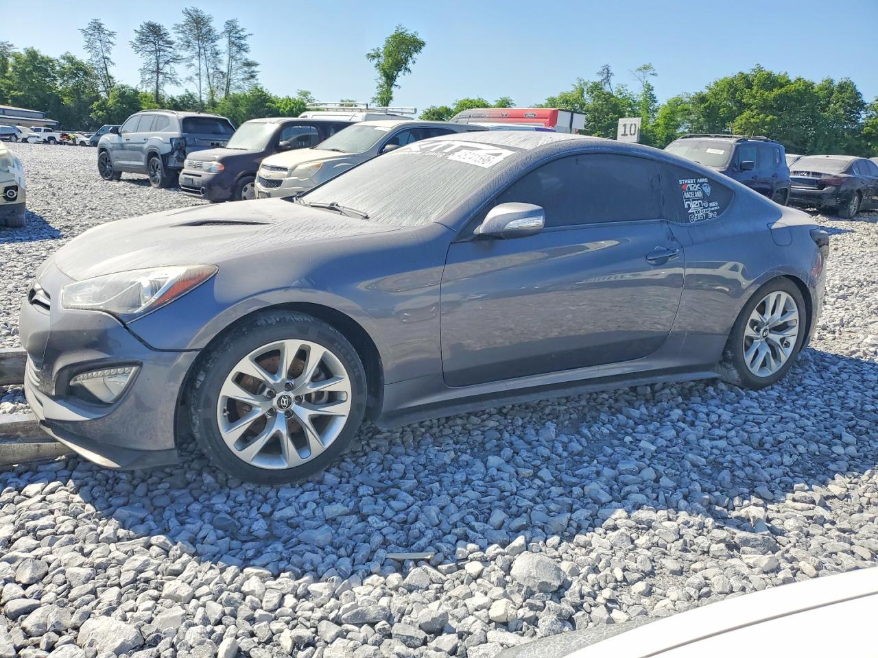 2015 Hyundai Genesis Coupe 3.8L Base, VIN KMHHT6KJ3FU130919 — Front end