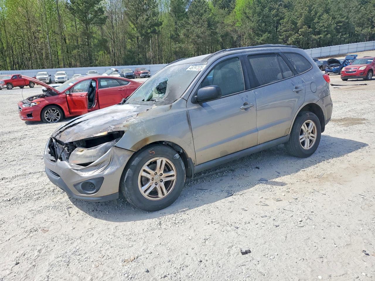 2011 Hyundai Santa Fe GLS, VIN 5XYZG3AB6BG044439 — Engine fire