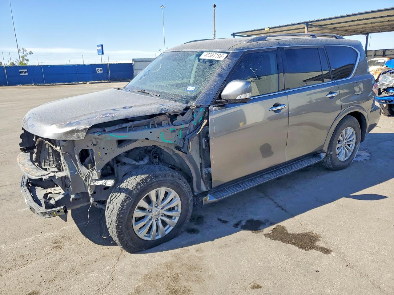 2018 Nissan Armada SV, VIN JN8AY2ND7J9053073 — Front end