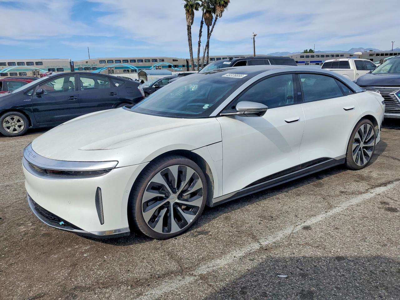 2022 Lucid Air Grand Touring, VIN 50EA1GBA1NA002787 — Rear end