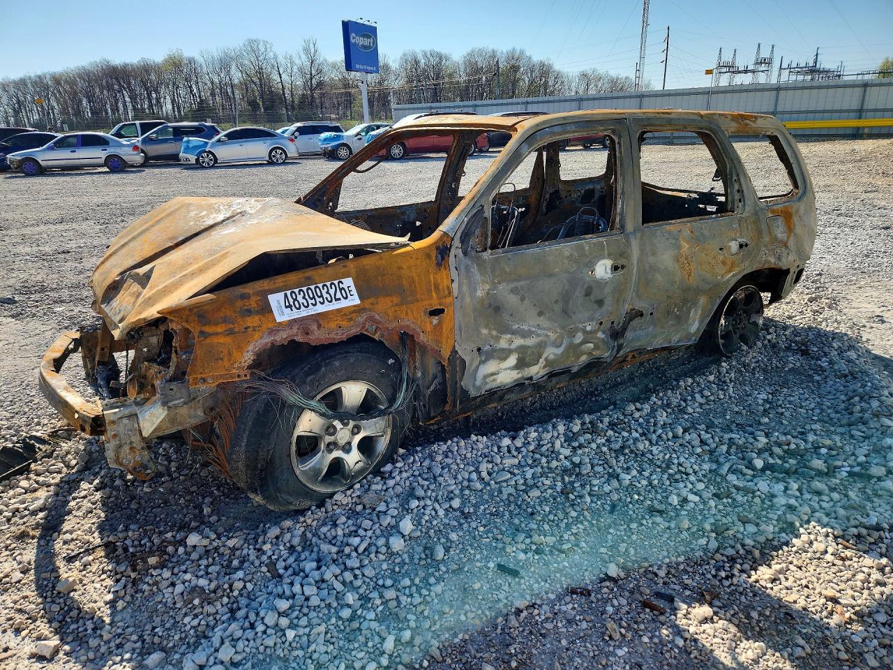 2003 Mazda Tribute ES, VIN 4F2CZ961X3KM52893 — Пожар