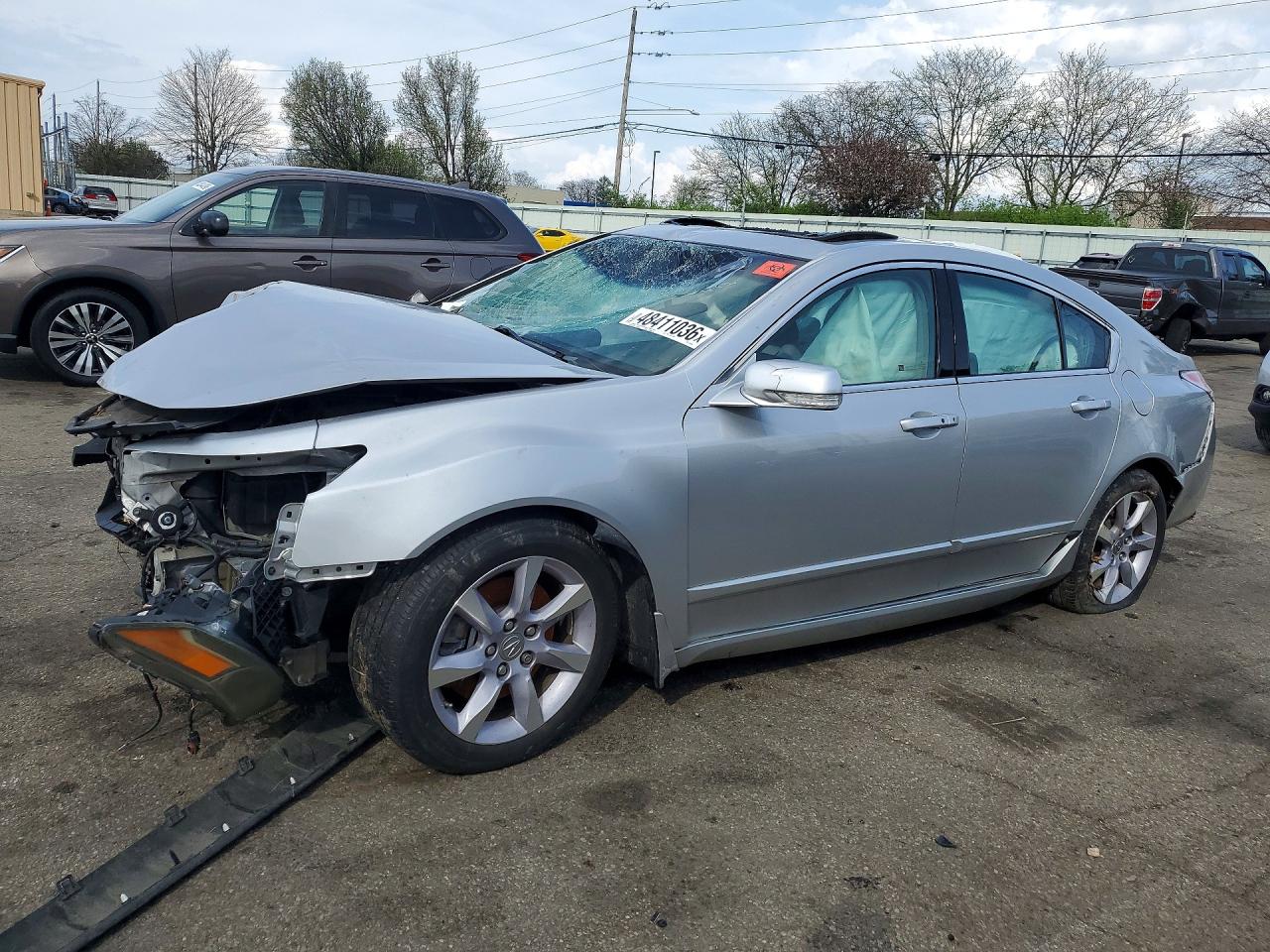 2013 Acura TL Technology, VIN 19UUA8F57DA016830 — Опрокидывание