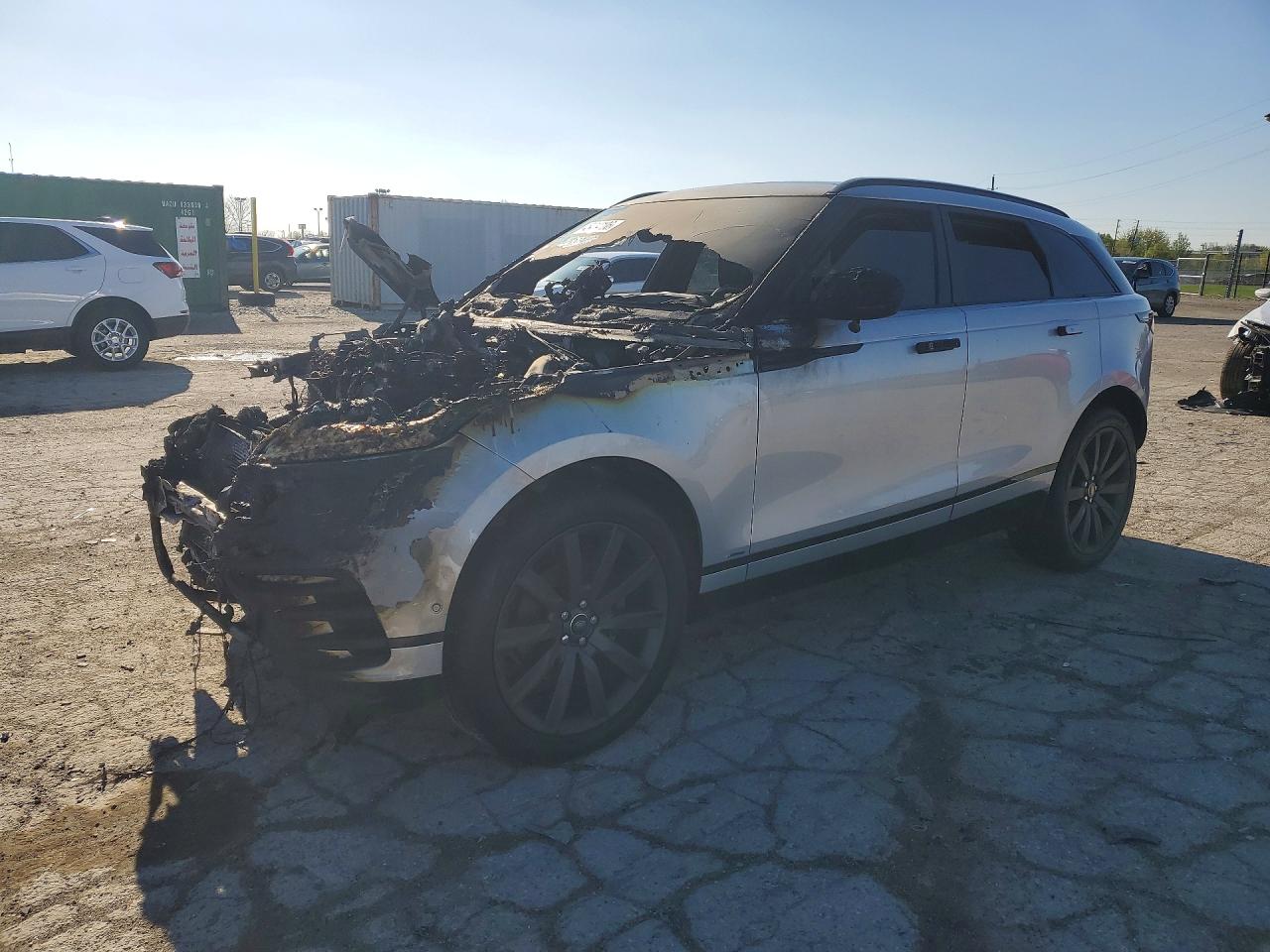 2018 Land Rover Range Rover Velar R-Dynamic HSE, VIN SALYM2RX4JA745552 — Engine fire