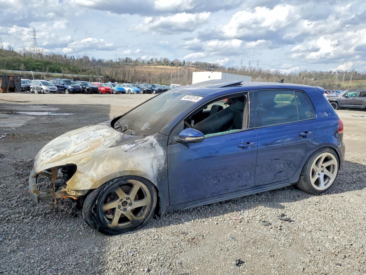 2011 Volkswagen Golf GTI PZEV, VIN WVWHD7AJ5BW159734 — Engine fire
