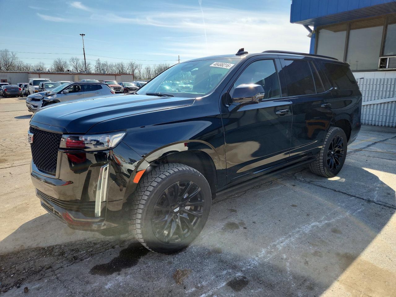 2023 Cadillac Escalade 4WD Sport, VIN 1GYS4FKLXPR131637 — Prior damage history