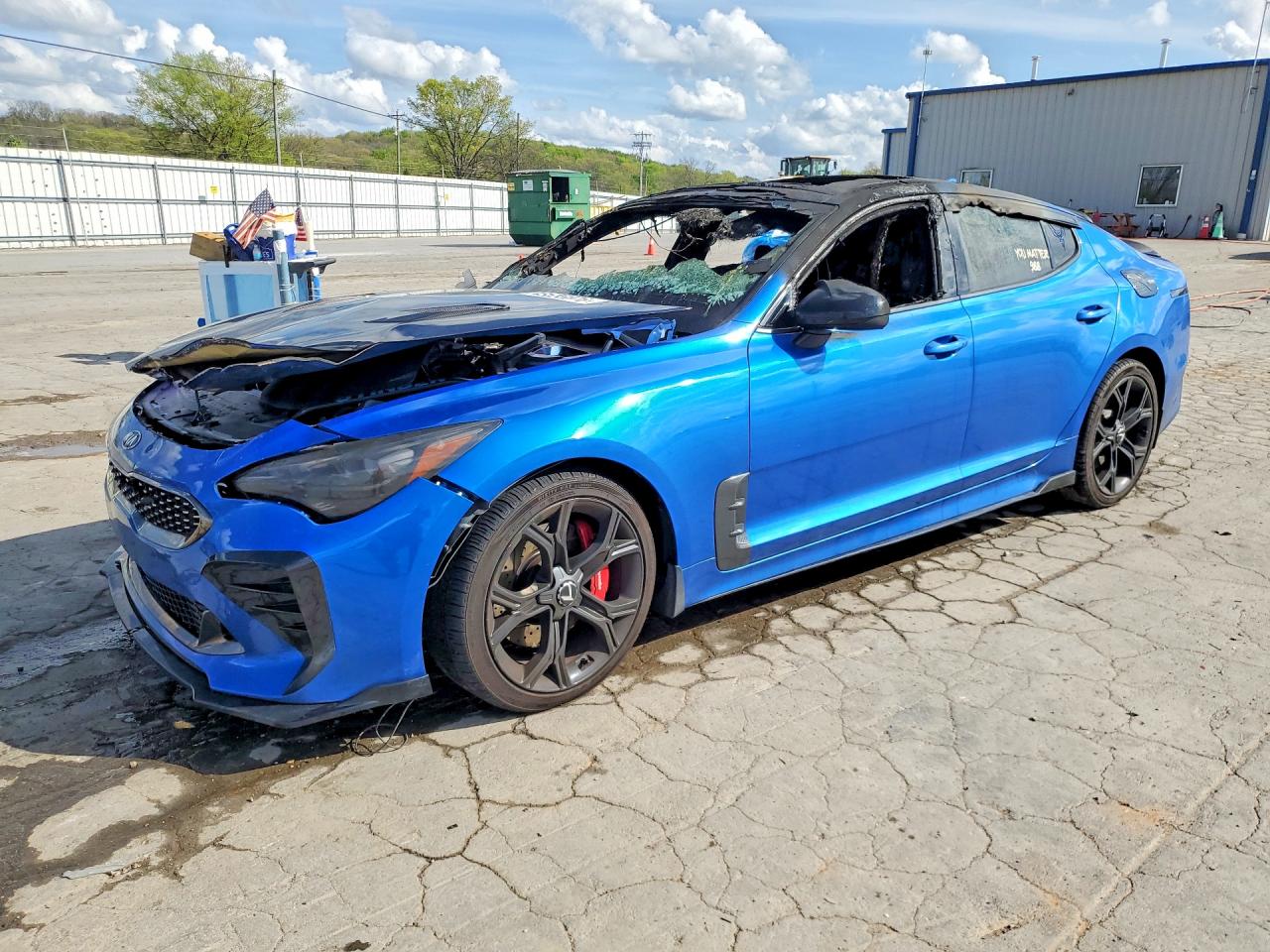2018 Kia Stinger GT1, VIN KNAE45LC4J6039070 — Пожар в салоне