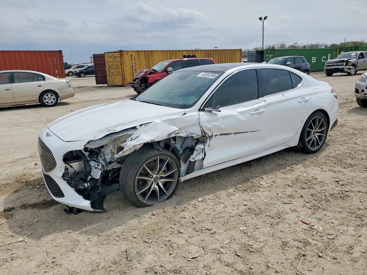 2022 Genesis G70 2.0T, VIN KMTG34TA7NU098432 — Front end
