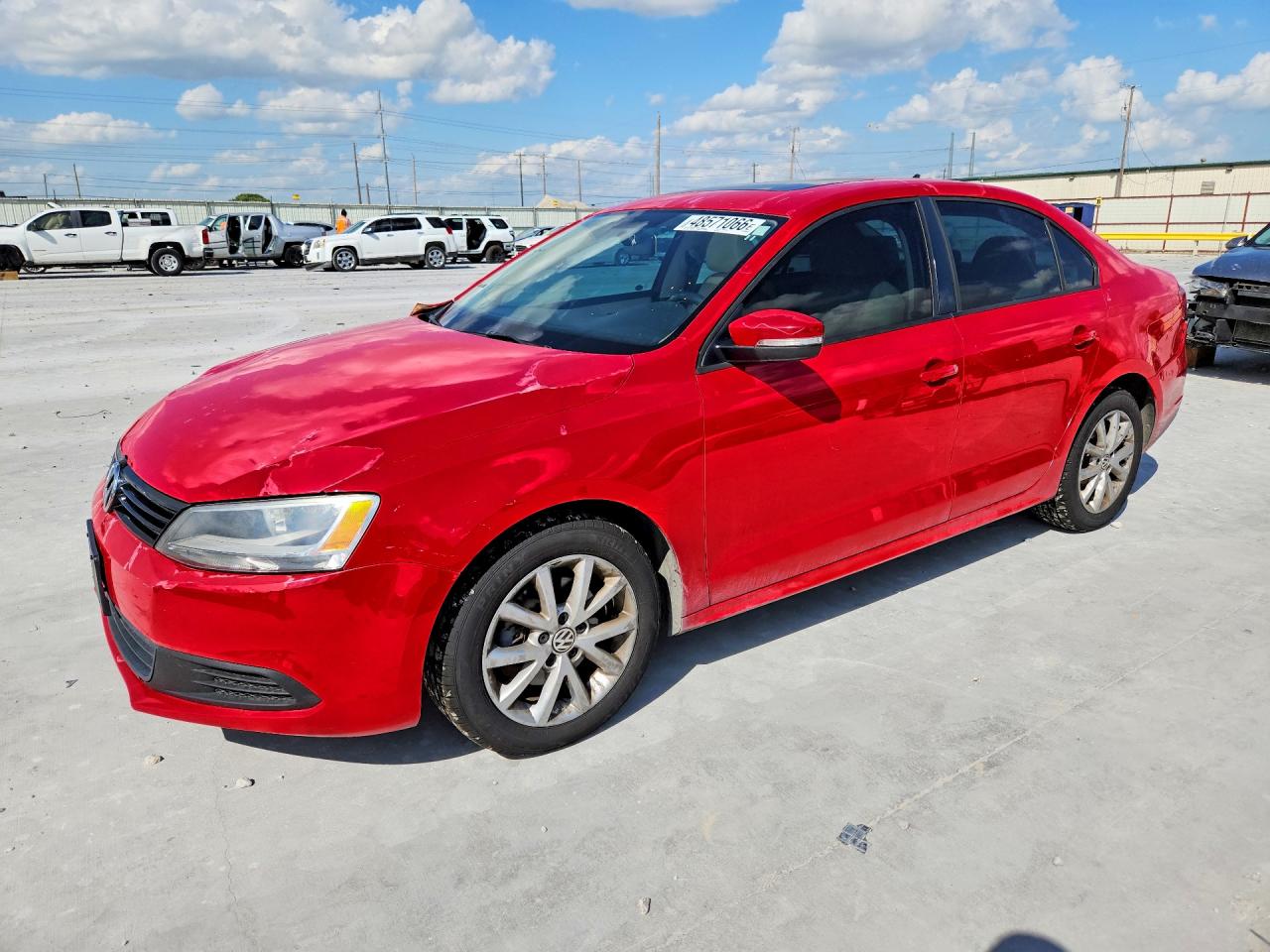 2012 Volkswagen Jetta SE, VIN 3VWDP7AJ1CM386276 — Front end