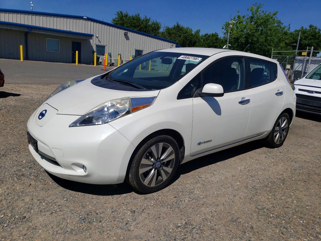 2013 Nissan LEAF S, VIN 1N4AZ0CP2DC402390 — Rear end