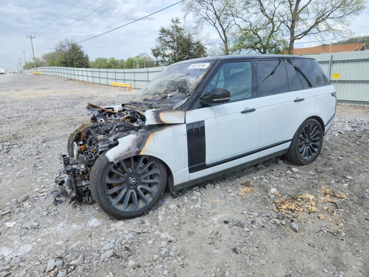 2017 Land Rover Range Rover HSE, VIN SALGS2FV5HA342307 — Engine fire