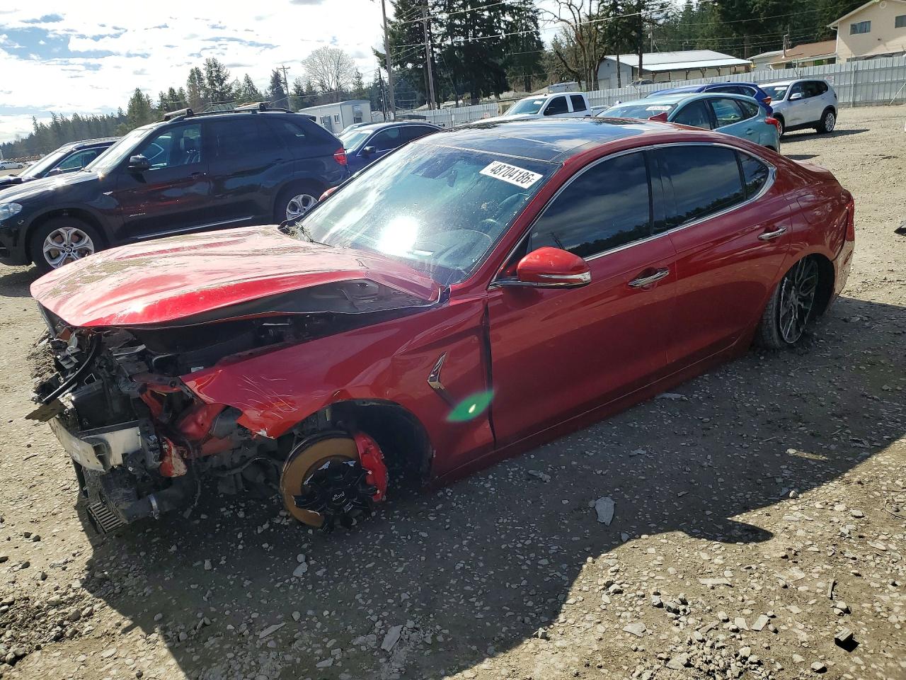 2019 Genesis G70 Advanced, VIN KMTG34LE4KU017269 — Rollover
