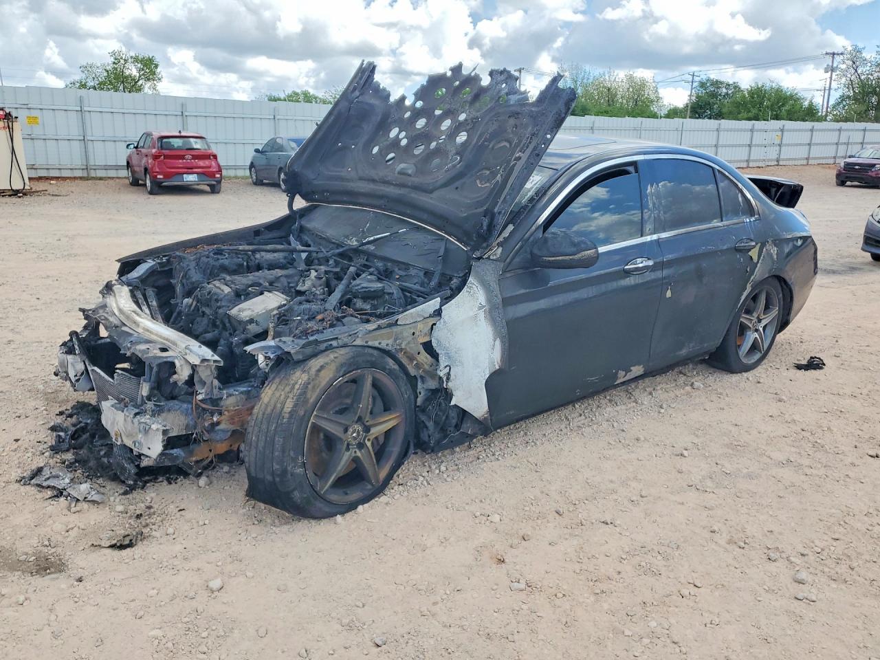 2018 Mercedes-Benz E 300, VIN WDDZF4JB9JA300294 — Engine fire