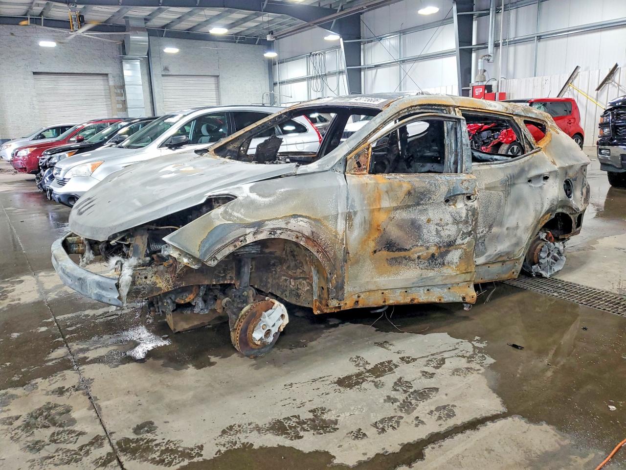 2017 Hyundai Santa Fe 2.4L, VIN 5NMZUDLB3HH007651 — Burn