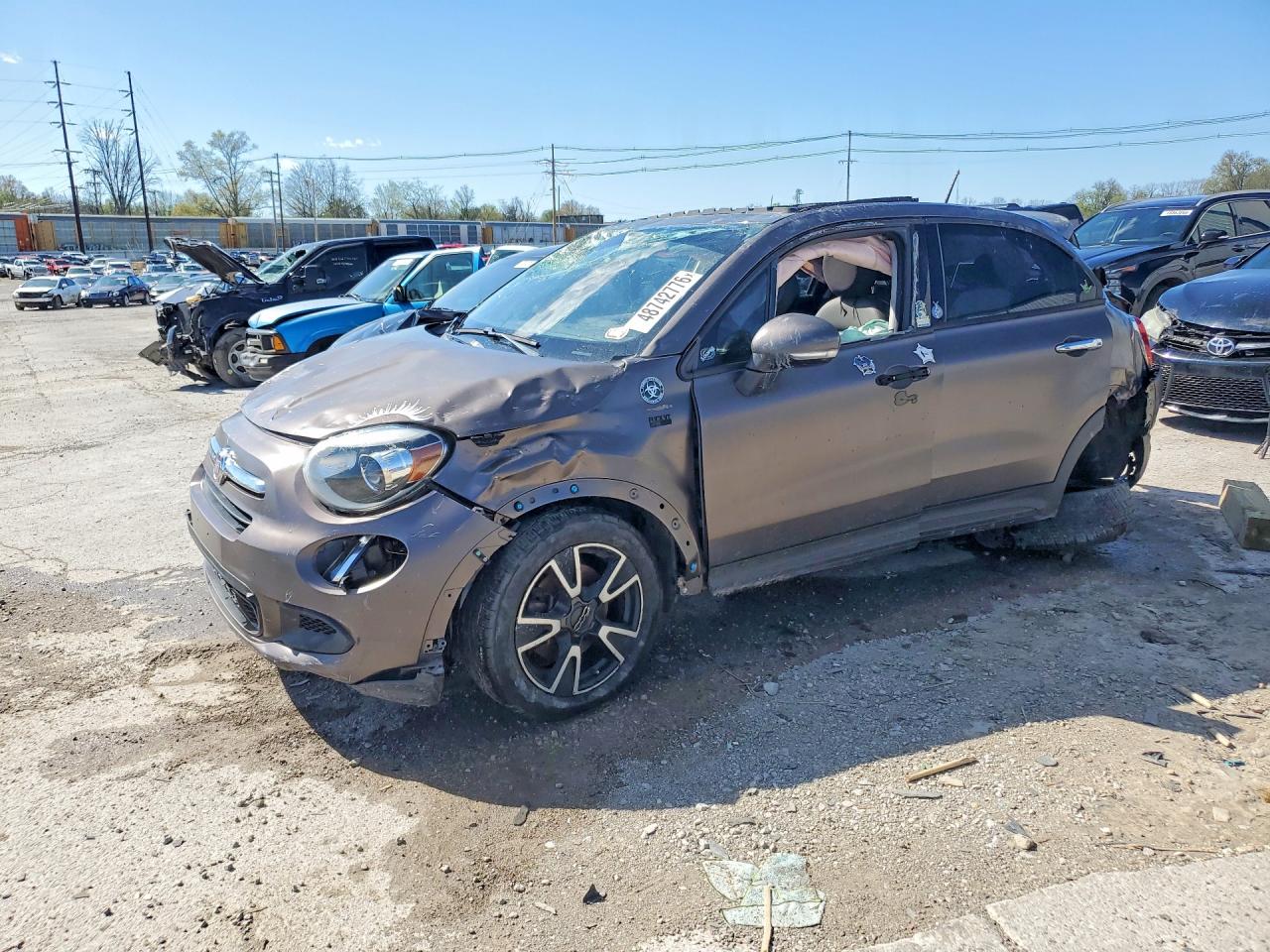 2016 FIAT 500X Easy, VIN ZFBCFXBT9GP485593 — Опрокидывание
